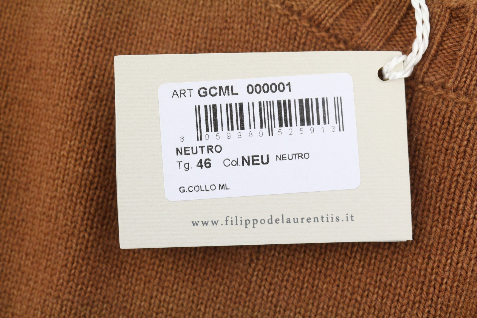 FILIPPO DE LAURENTIIS Men Jumper IT46 XS Brown Merino Wool Cashmere Knit Pull On