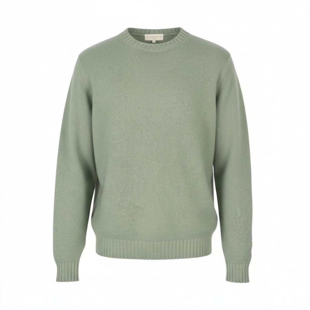 FILIPPO DE LAURENTIIS Men Jumper IT50 M Green Faded Merino Wool Cashmere Knit
