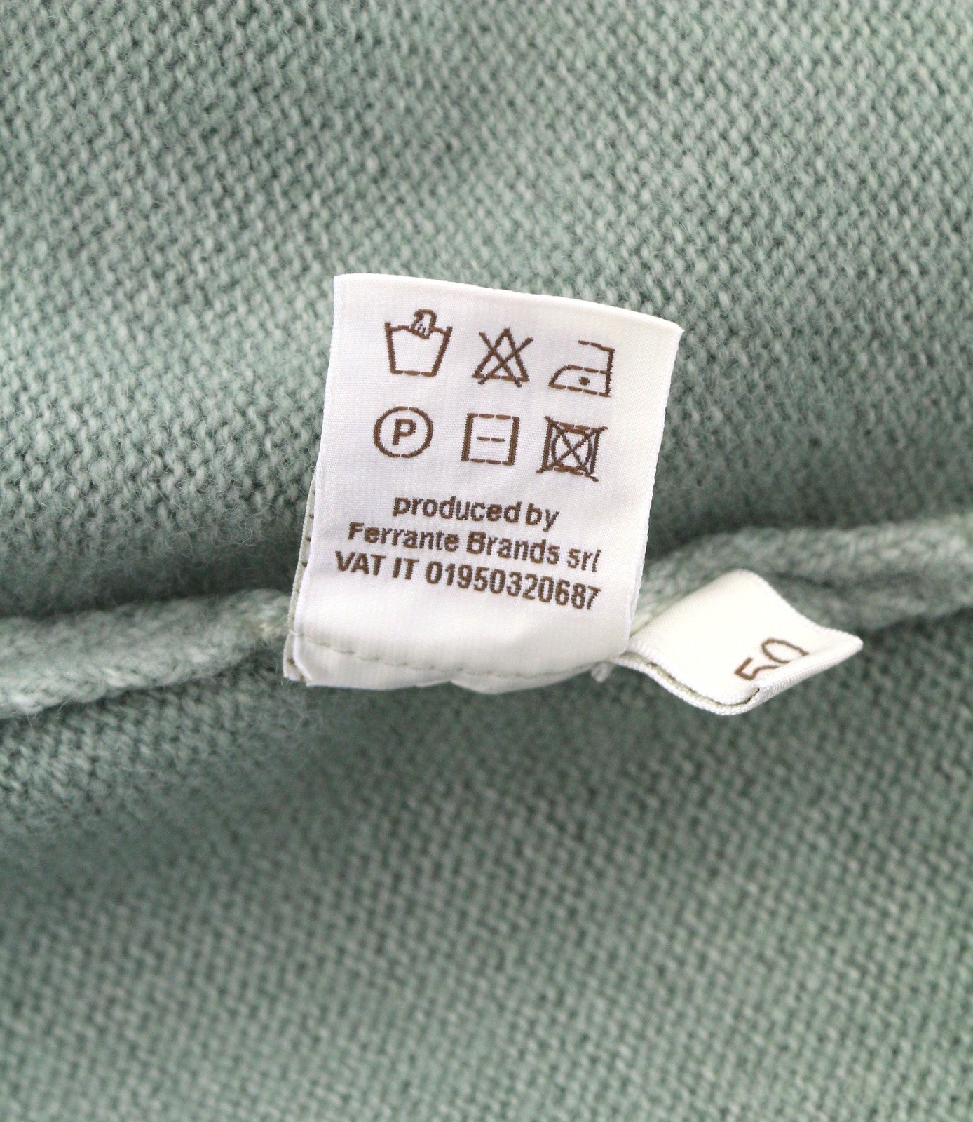 FILIPPO DE LAURENTIIS Men Jumper IT50 M Green Faded Merino Wool Cashmere Knit