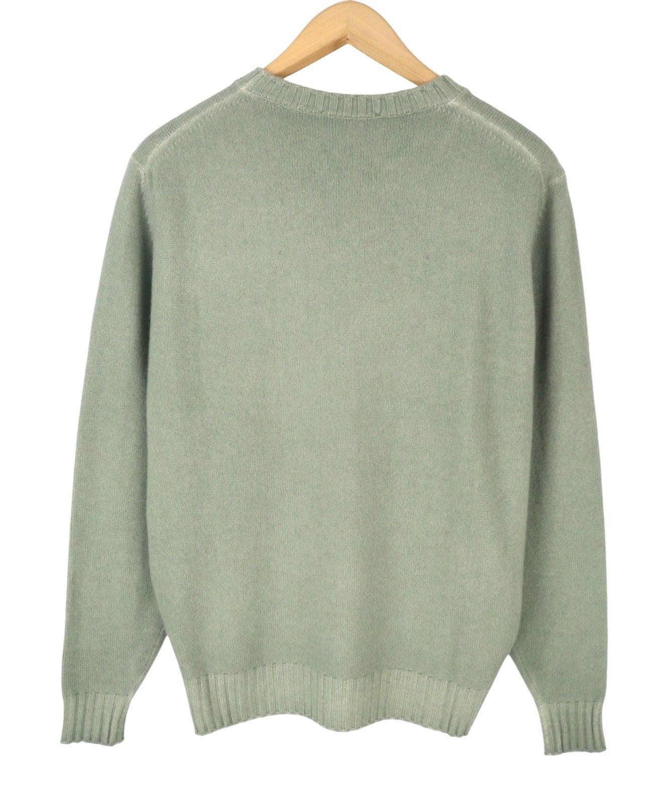 FILIPPO DE LAURENTIIS Men Jumper IT52 L Green Faded Merino Wool Cashmere Knit
