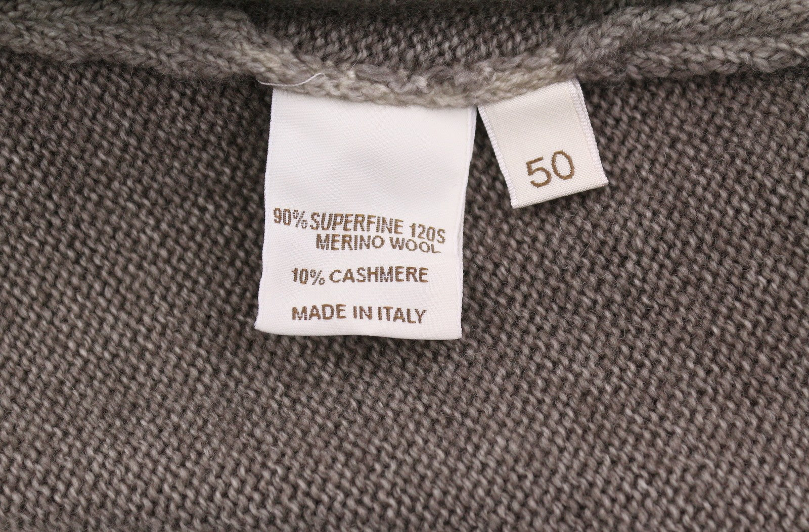 FILIPPO DE LAURENTIIS Men Jumper IT50 M Brown Faded Merino Wool Cashmere Knit
