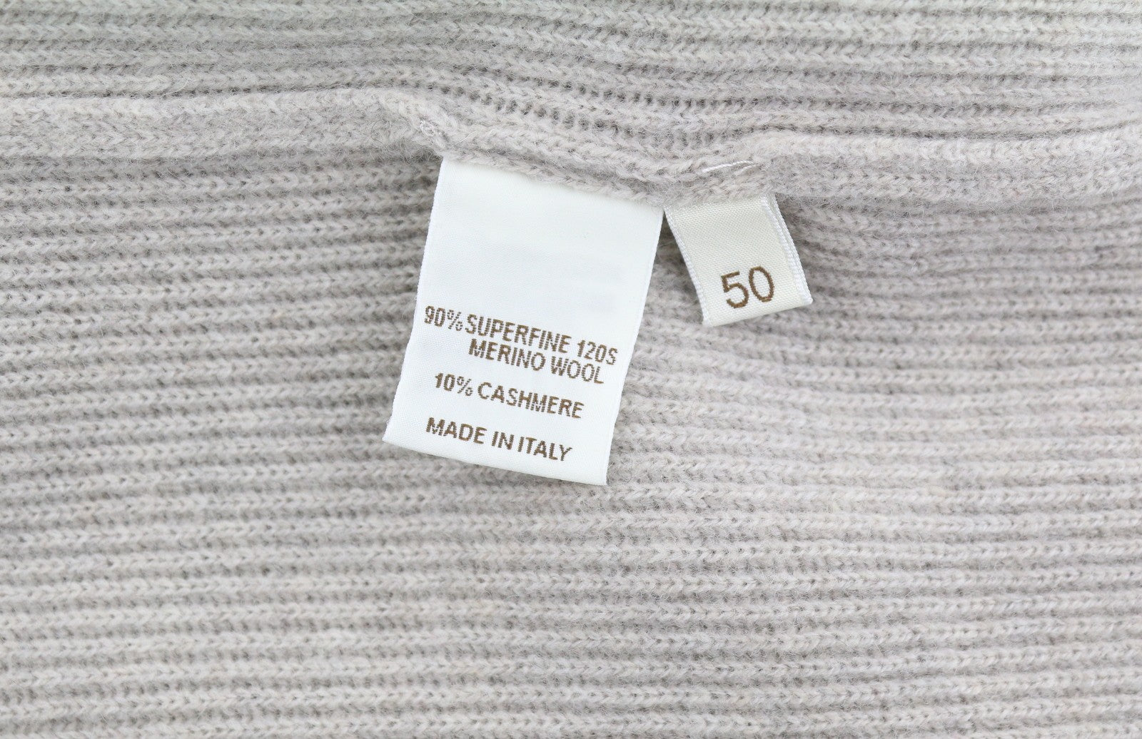 FILIPPO DE LAURENTIIS Men Jumper IT50 M Grey Melange Merino Wool Cashmere Knit