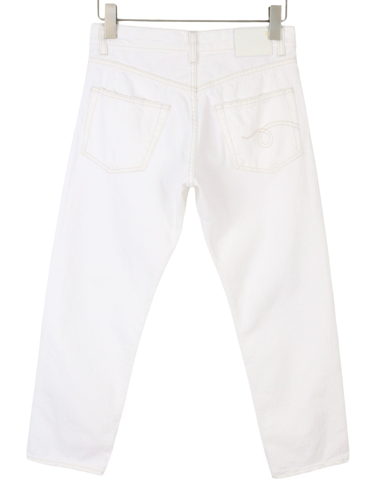 R13 Boyfriend Women Jeans 23 Aerin White Cropped Ankle Distress Denim SS26
