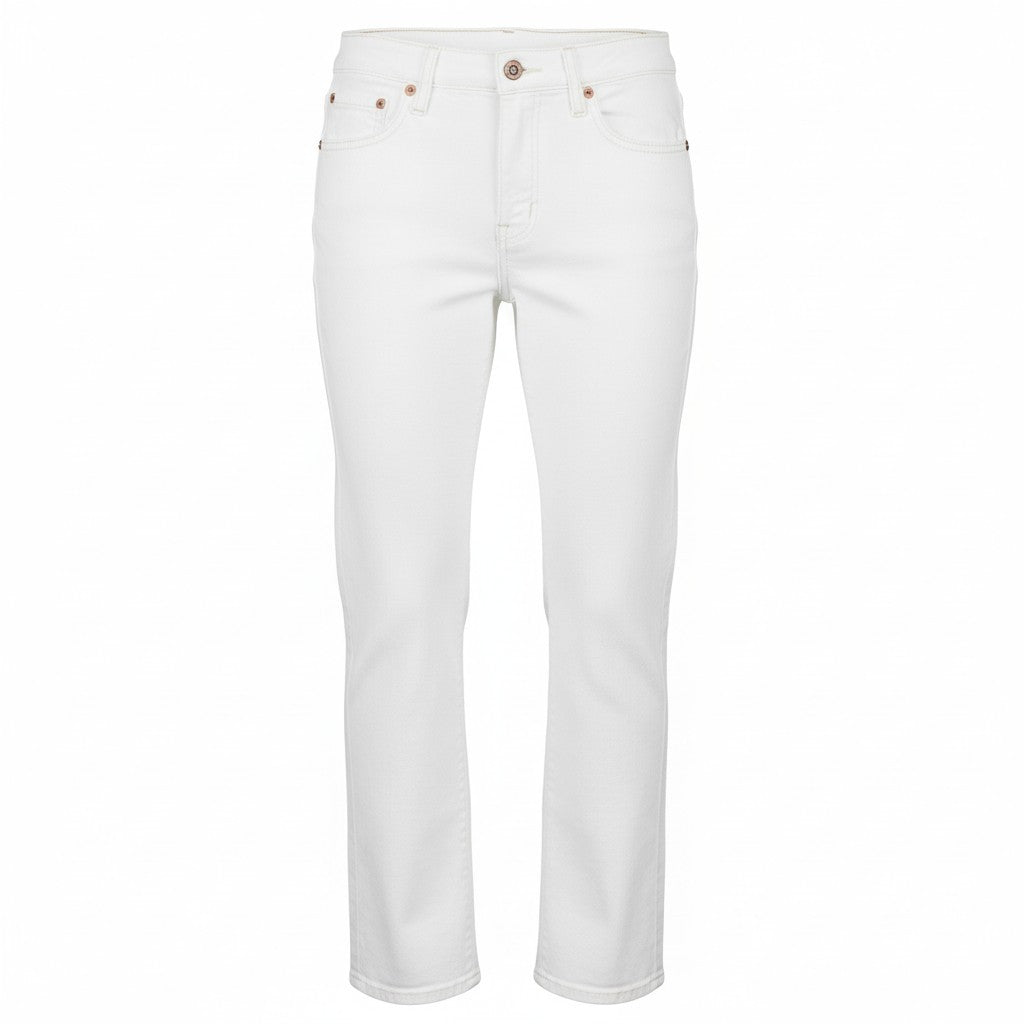 R13 Joan Cropped Flare Women Jeans 24 Aerin White Satretch Denim SS26