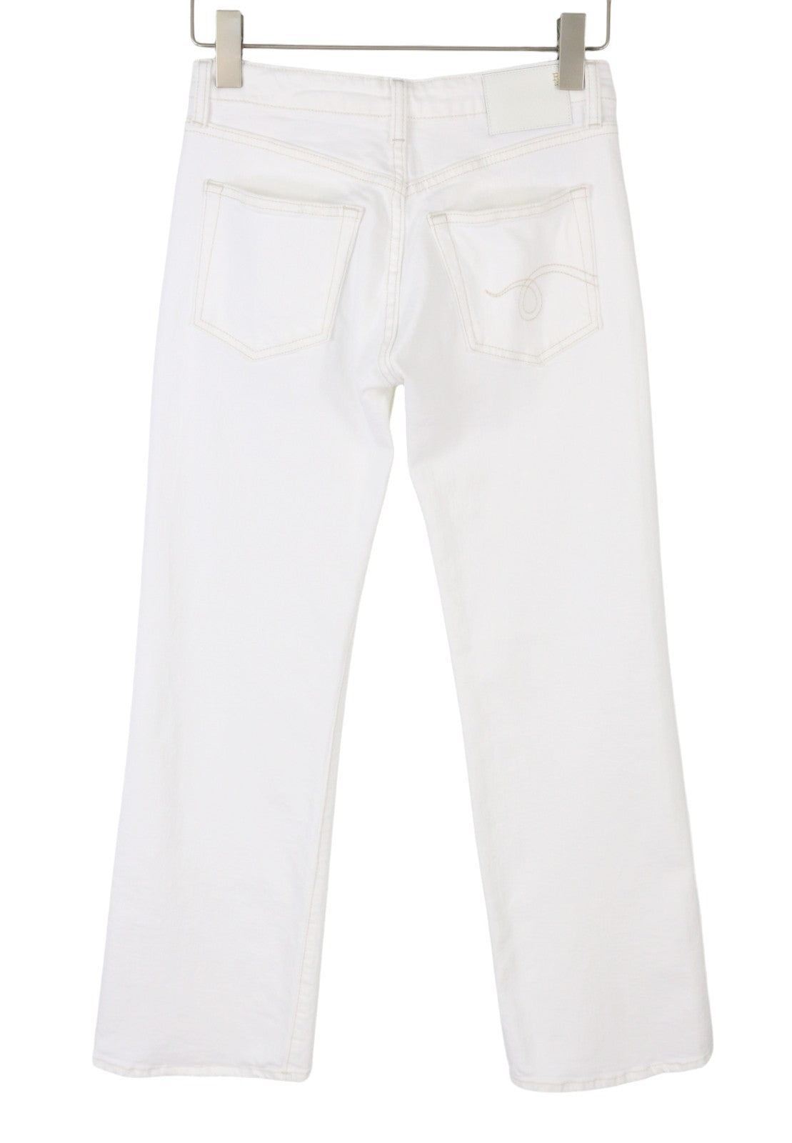 R13 Joan Cropped Flare Women Jeans 24 Aerin White Satretch Denim SS26