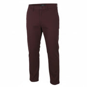 HACKETT Sanderson Men Trousers W30 Dark Burgundy Slim Fit Chino