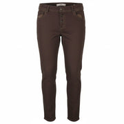 MAVI Andrea Women Trousers W26 Brown Coated Look Mid Rise Boyfriend Skinny