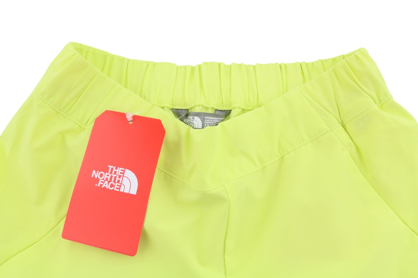 THE NORTH FACE Hike Steller Women Shorts XS Exotic Green Elastic Waist Sports