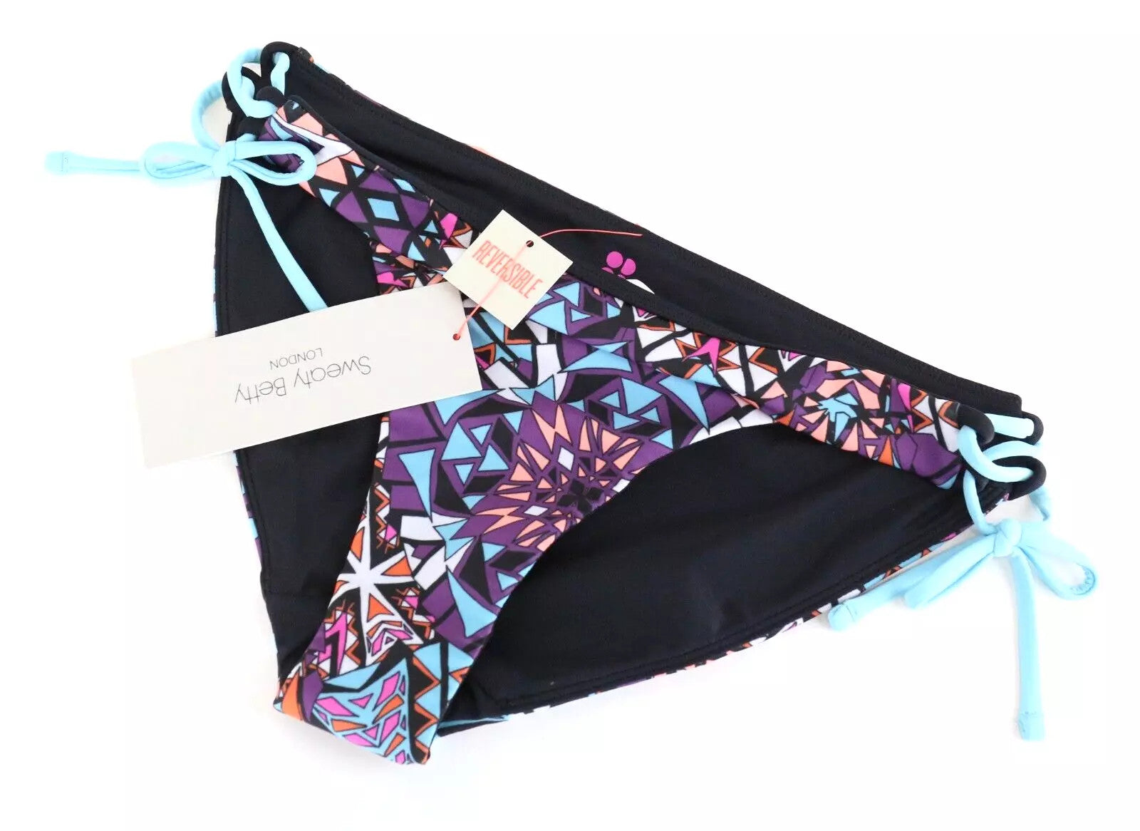 SWEATY BETTY Purity Retreat Women Swimwear M Purple Reversible Bikini Brief