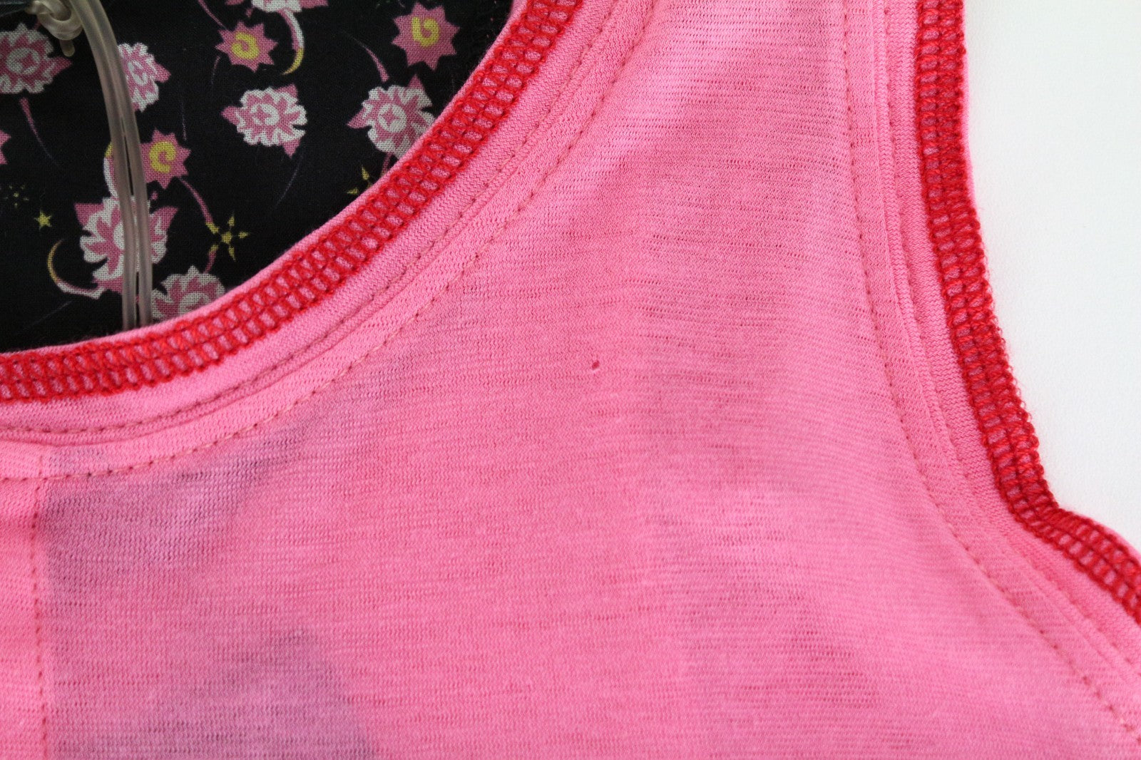 RICHMOND Men T-Shirt L Fuchsia Pink Chest Pocket Floral Melange Thin Cotton