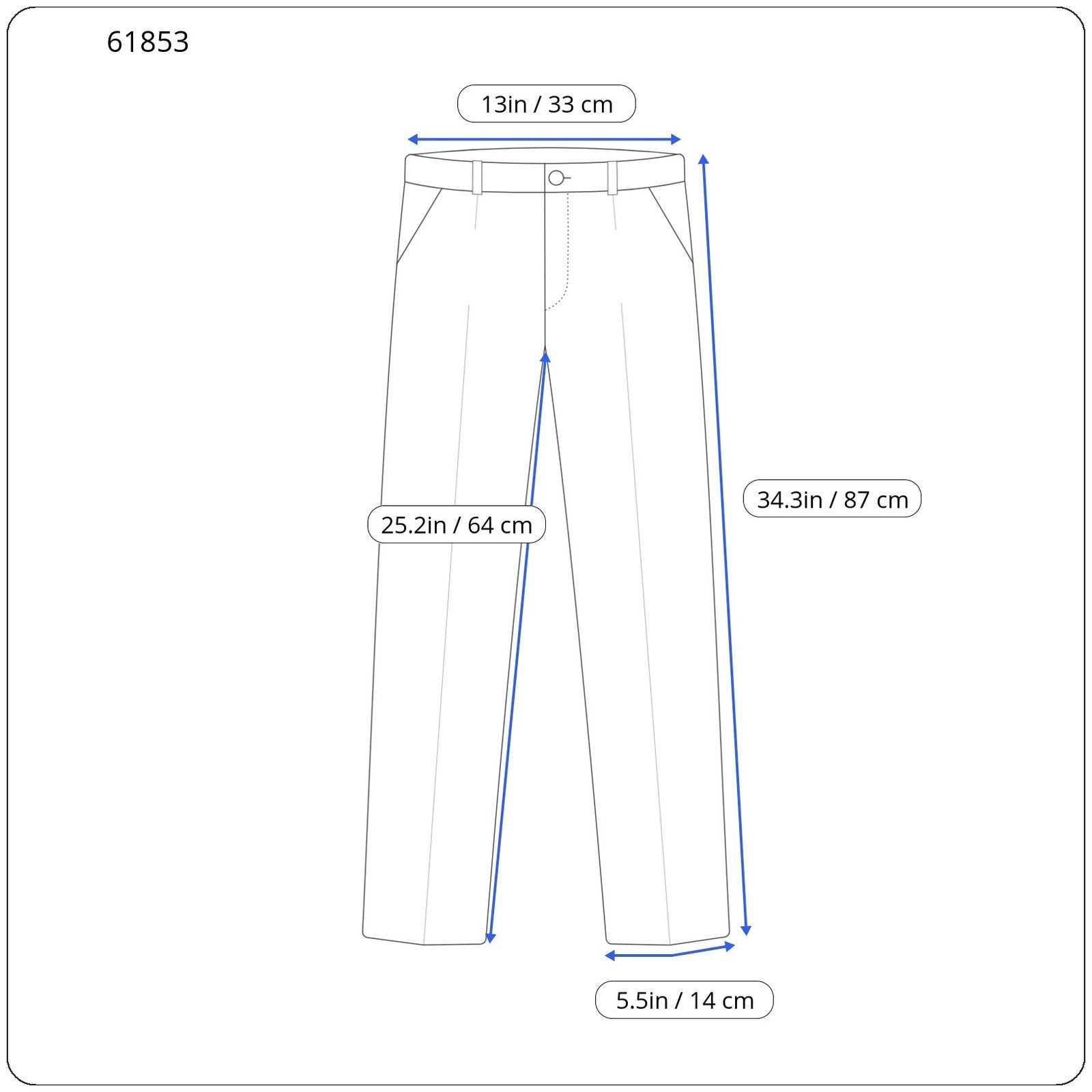 DENHAM Ocean Women Trousers 2XS Black Classic Chino Cotton Zipped Lightweight