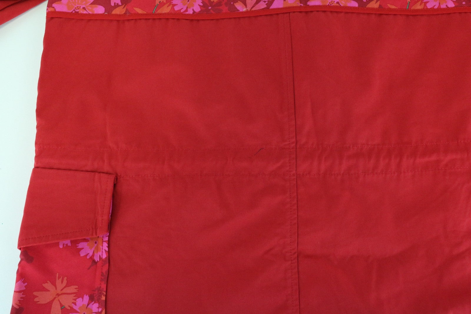 DESIGUAL Delphine Women Jacket EU38 Trench Melange Floral Mid-Length Red