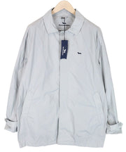 HARMONT & BLAINE Men Jacket XL Trench Embroidered Classic Light Grey Mid-Length