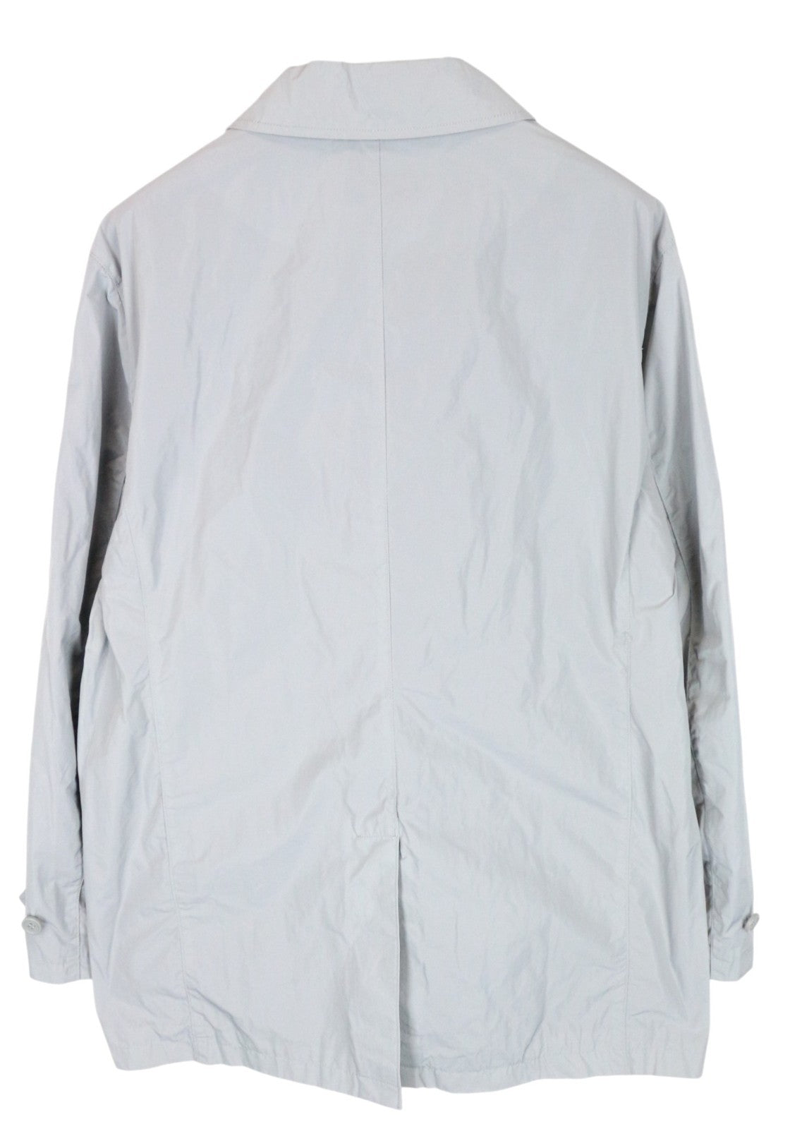 HARMONT & BLAINE Men Jacket XL Trench Embroidered Classic Light Grey Mid-Length