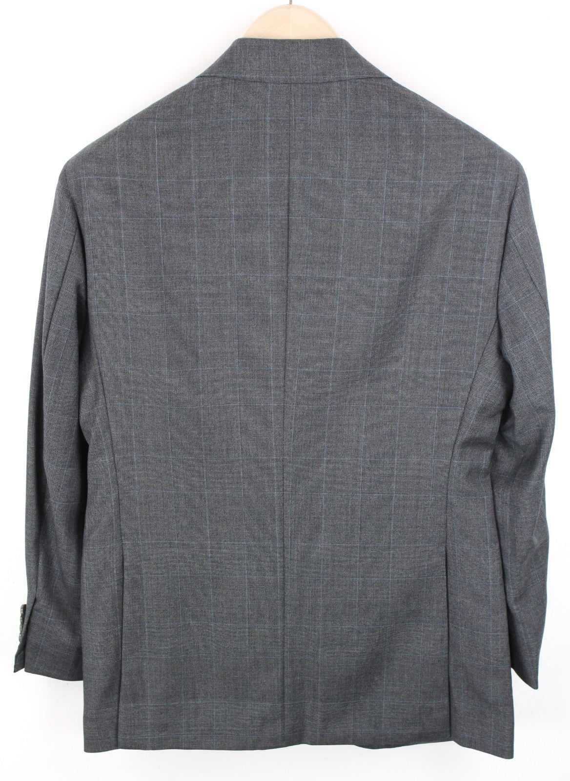 SUITSUPPLY Lazio Men Blazer UK36 Grey Pure Wool Checked Single-Breasted Lined
