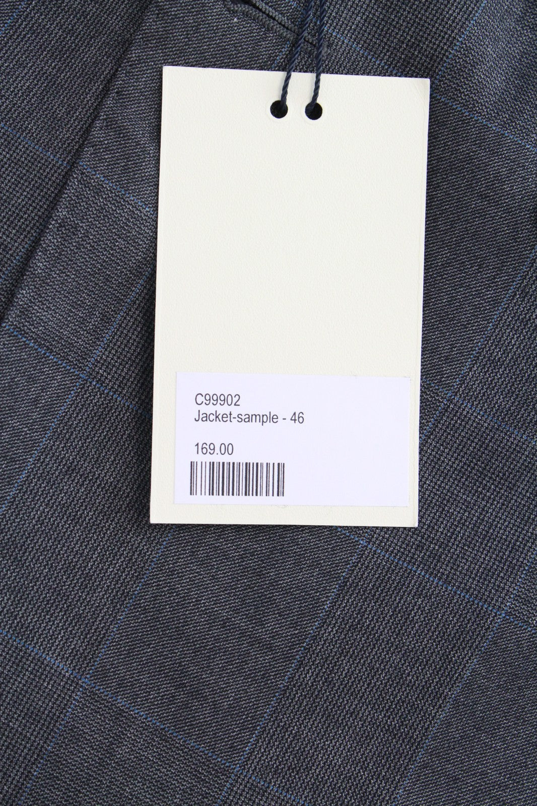 SUITSUPPLY Lazio Men Blazer UK36 Grey Pure Wool Checked Single-Breasted Lined