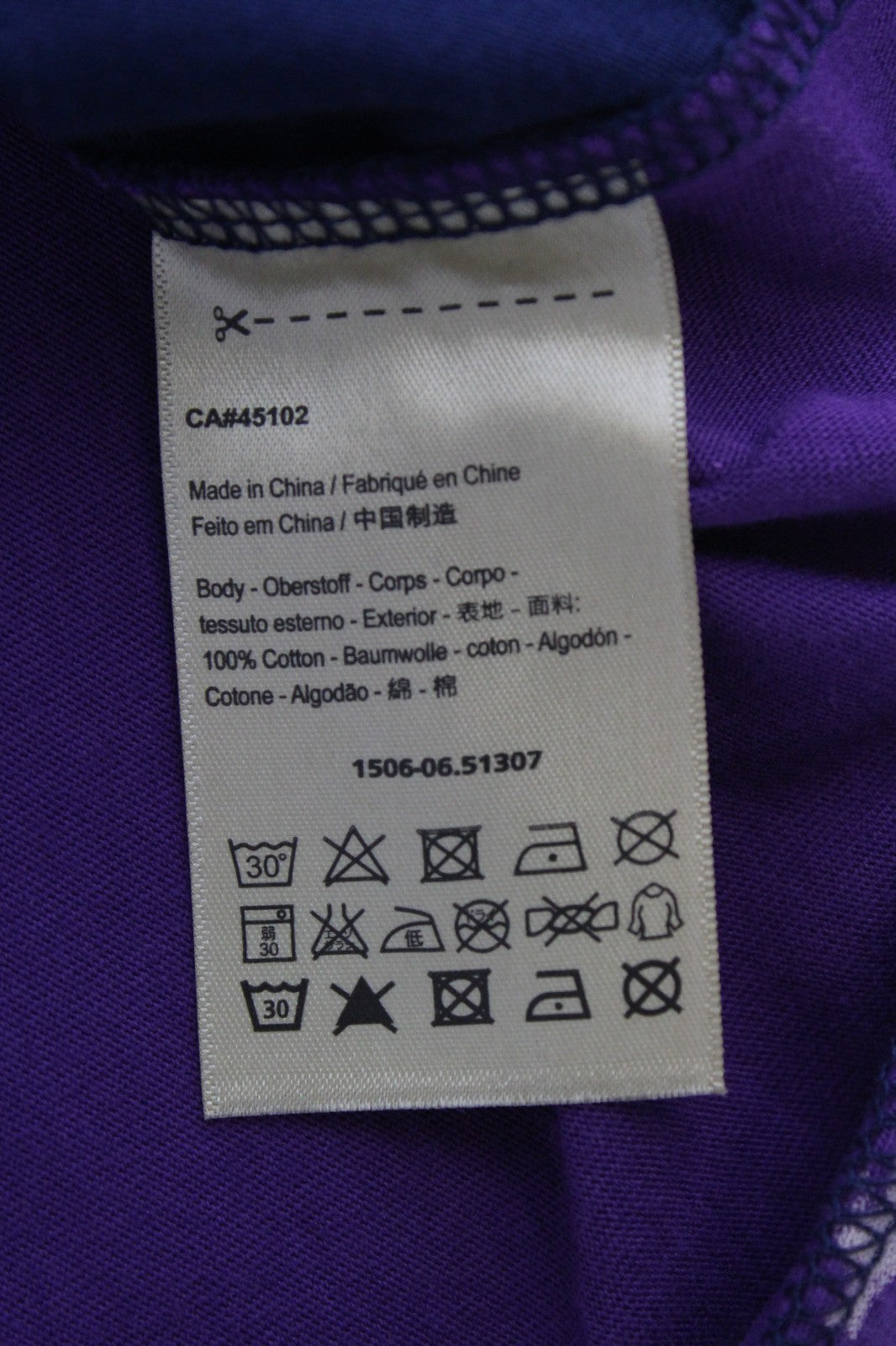 SCOTCH & SODA Ams Blauw Men T-Shirt S Purple Blue Pattern Short Sleeve Cotton