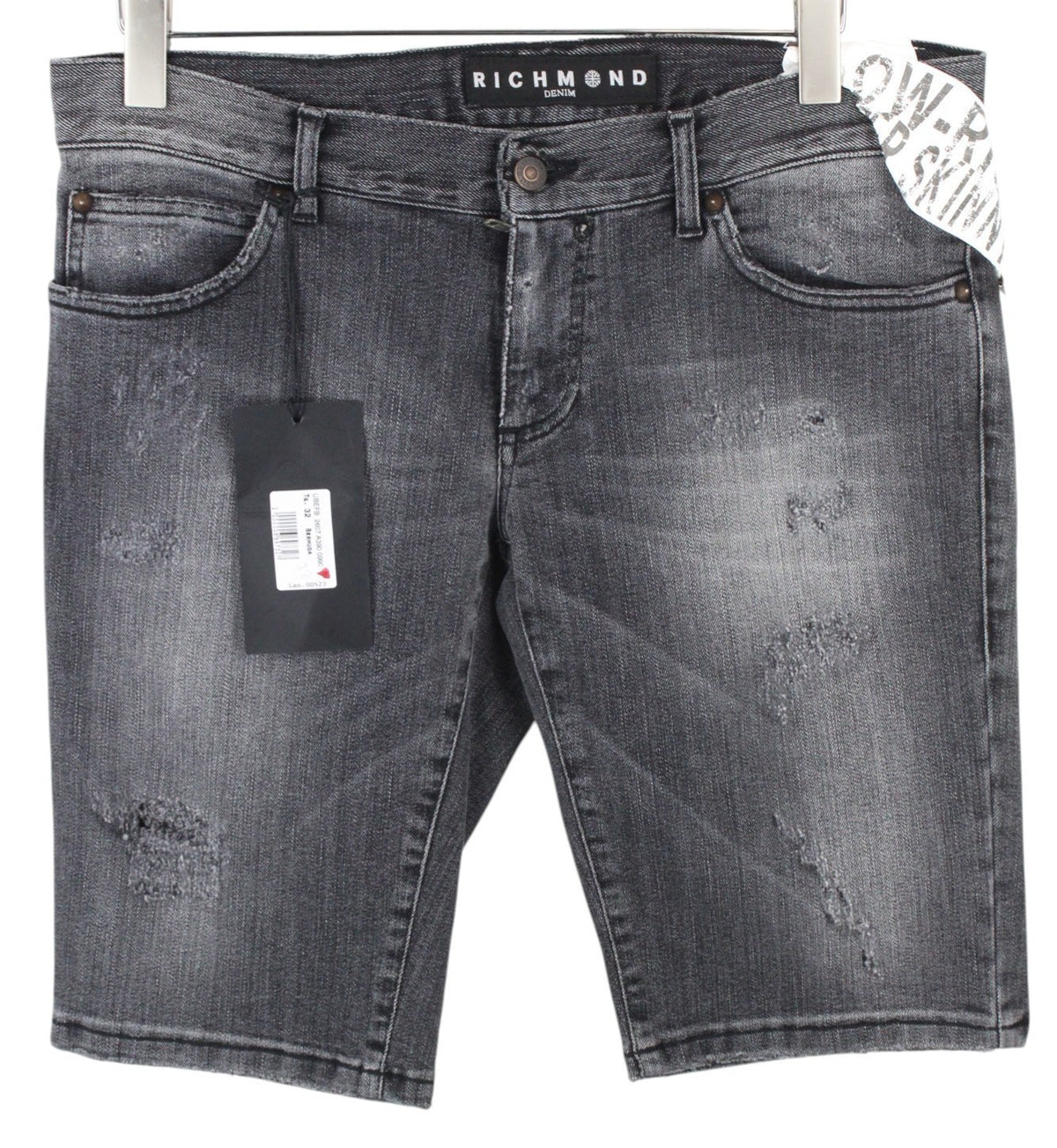 Graue Denim-Shorts
