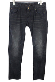 RICHMOND  Men Jeans 32 Black Super Skinny Cotton Stretch Washed Low Rise