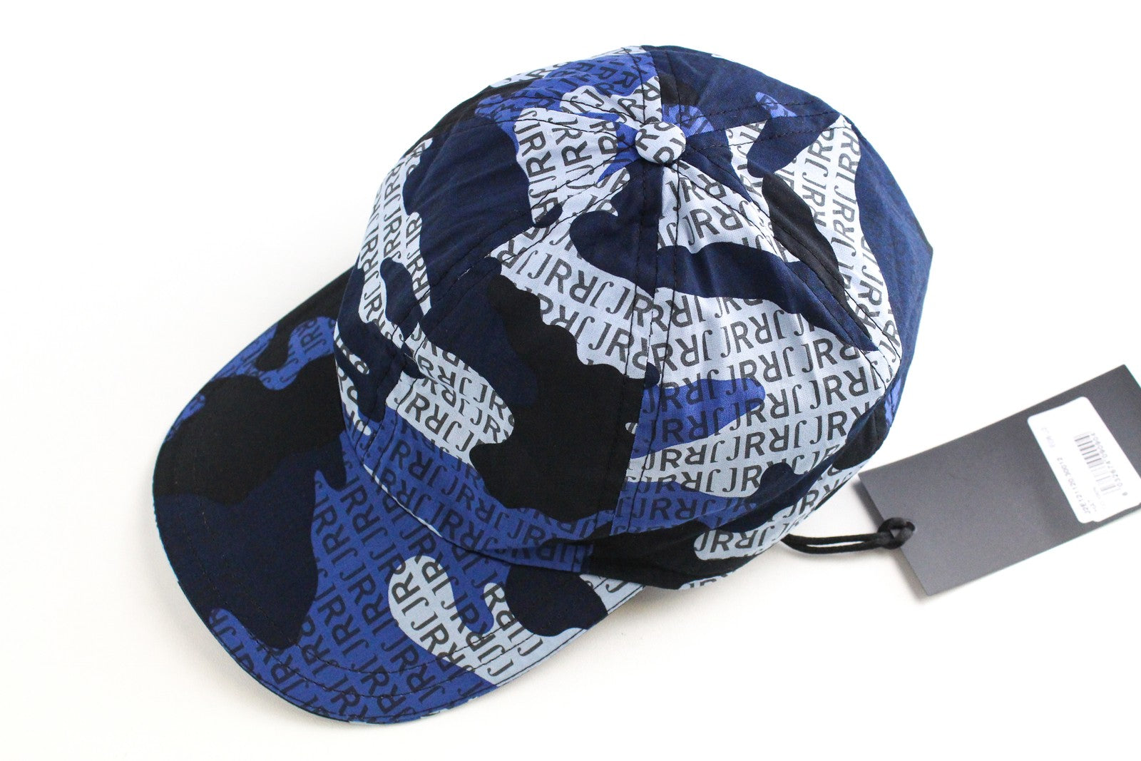 JOHN RICHMOND Men Cap M Blue Military Patterned Logo Casual Pure Cotton