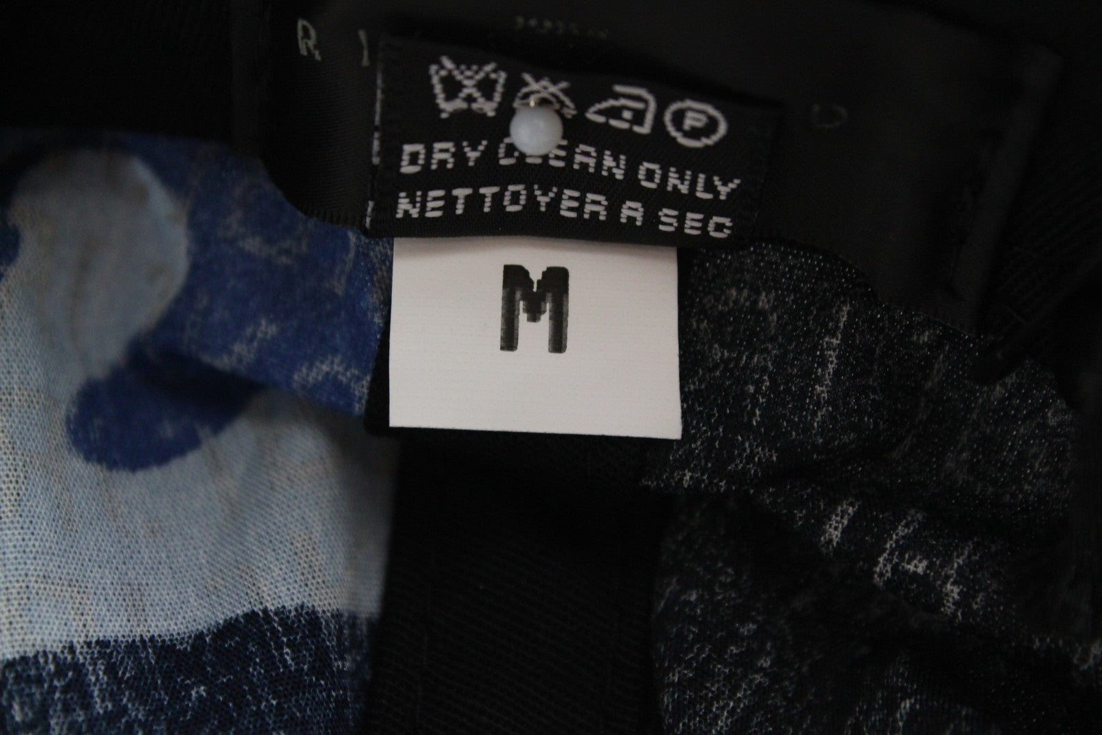 JOHN RICHMOND Men Cap M Blue Military Patterned Logo Casual Pure Cotton
