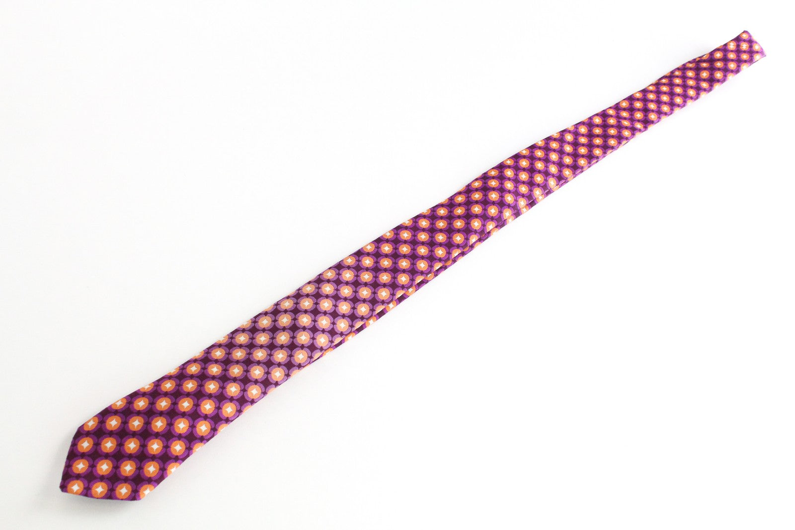 SUITSUPPLY Men Tie ~147 x 6 cm Purple Pure Silk Patterned Pointed-End Classic