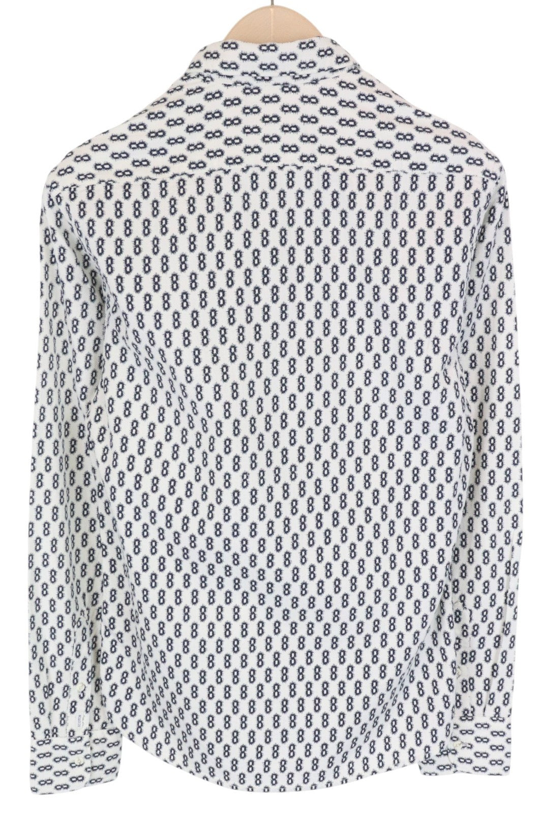 SCOTCH & SODA Ams Couture Men Shirt S Off-White Pure Cotton Patterned Button-Up
