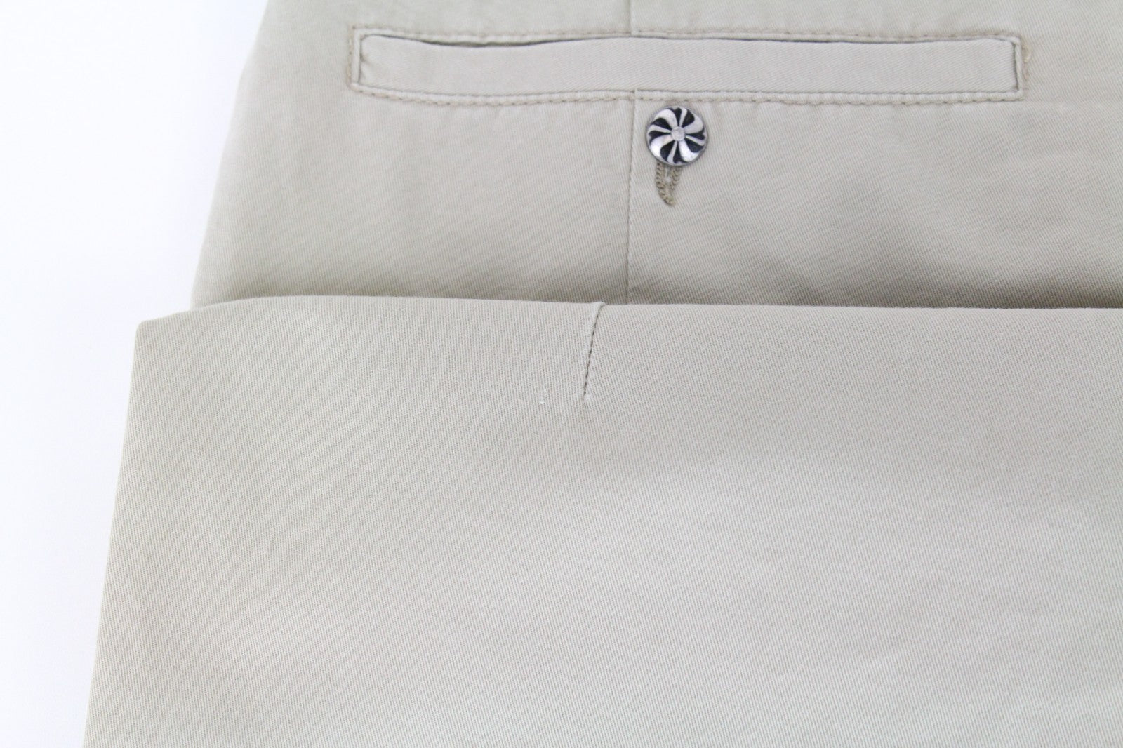 RICHMOND  Men Trousers 48 Beige Pleated Front Slit Pocket Casual