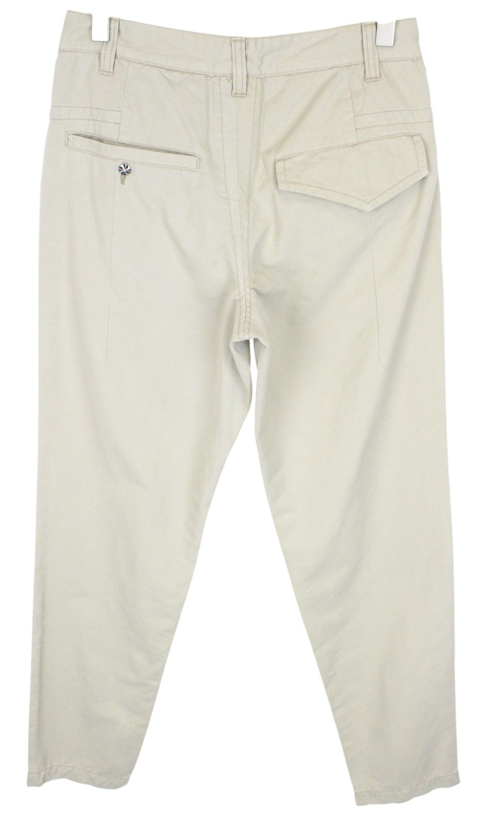 RICHMOND  Men Trousers 48 Beige Pleated Front Slit Pocket Casual