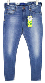 SCOTCH & SODA Skim Men Jeans W31/L34 Skinny Fit Washed Blue Cotton Stretch