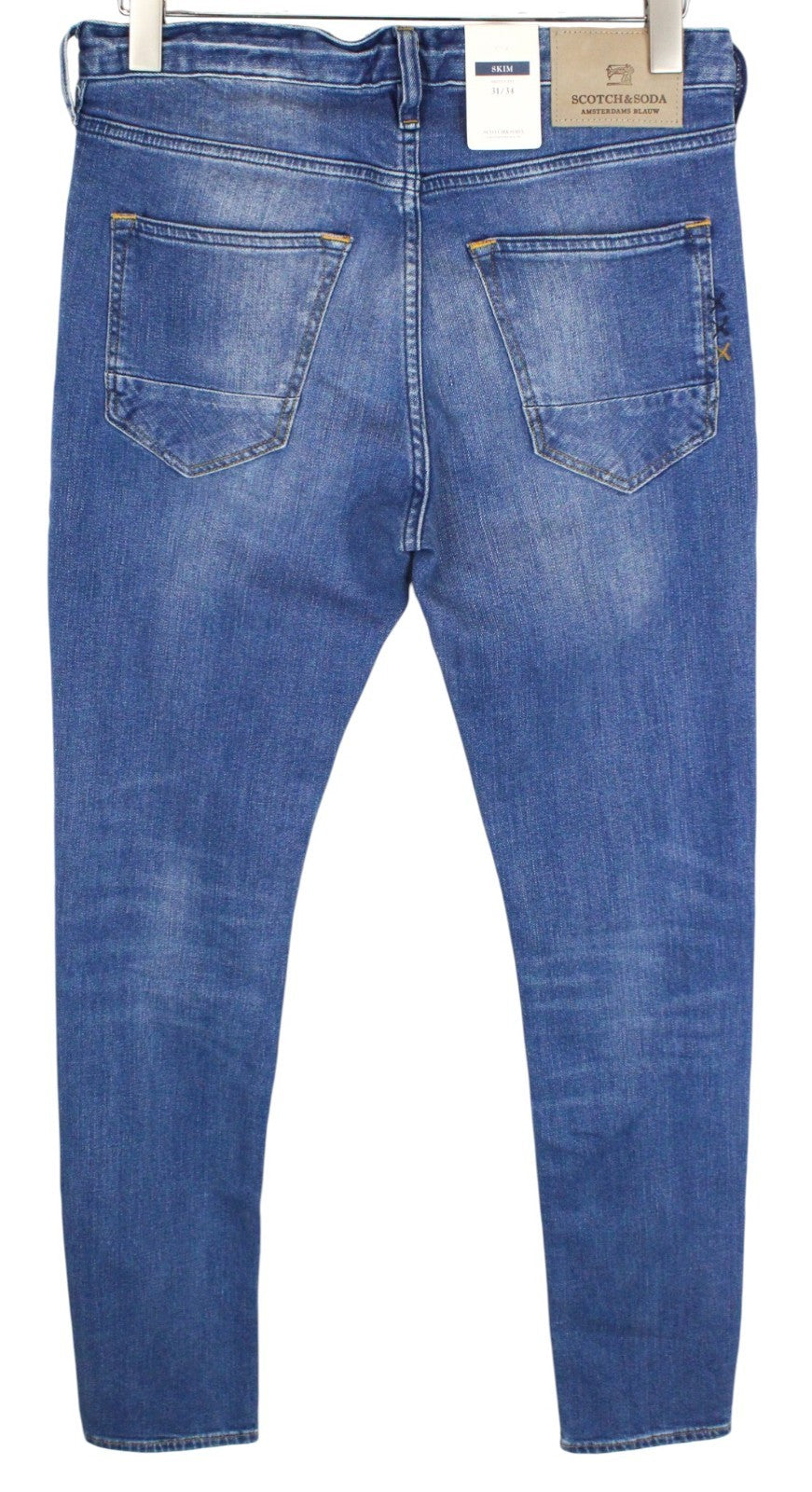 SCOTCH & SODA Skim Men Jeans W31/L34 Skinny Fit Washed Blue Cotton Stretch