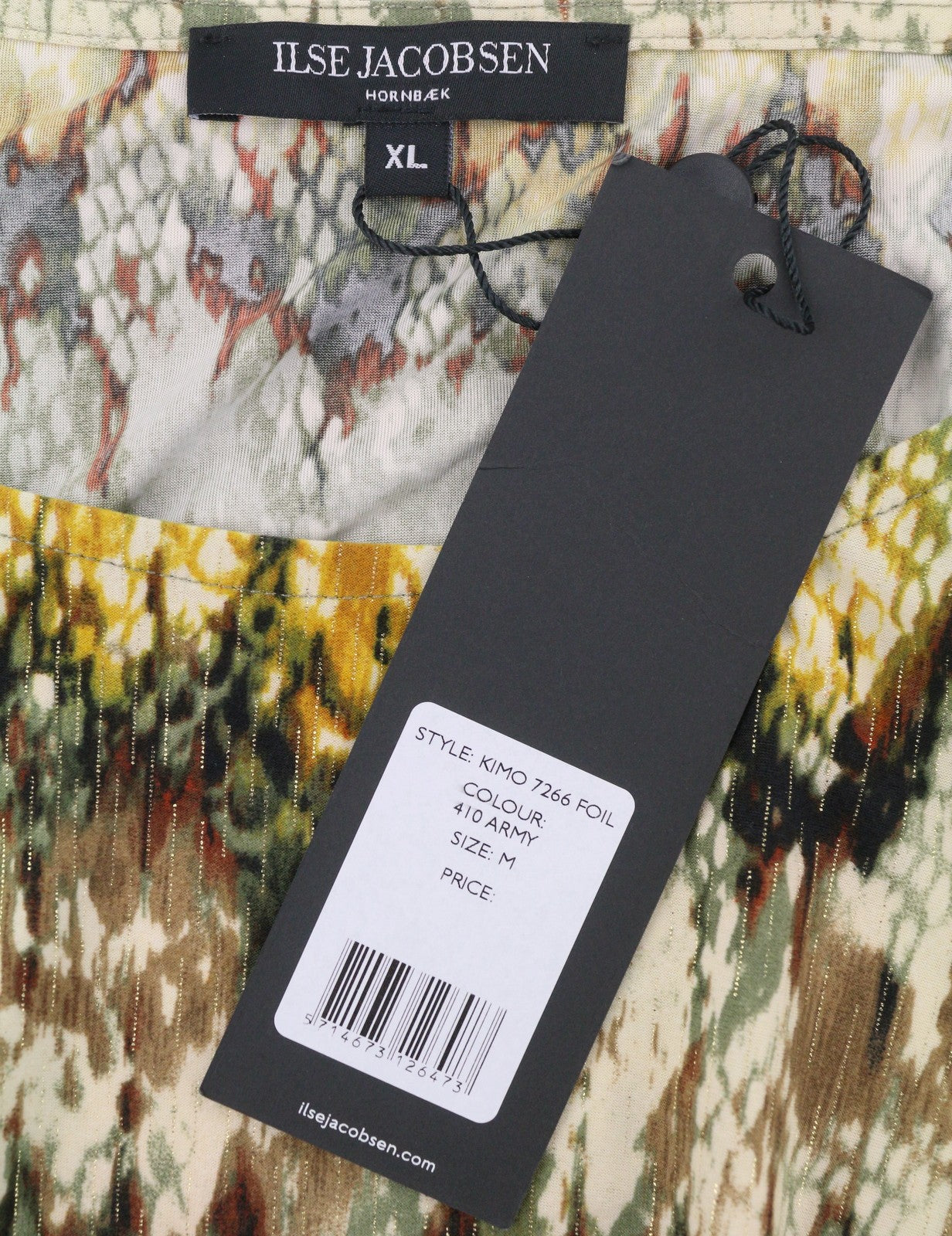 ILSE JACOBSEN Kimo Women Dress XL Multicolor Snake Print Belted Long Sleeve