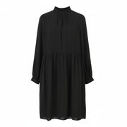 FRANSA Mastri 1 Women Dress S Black Oversized Mock Neck Long Sleeve Knee-Length