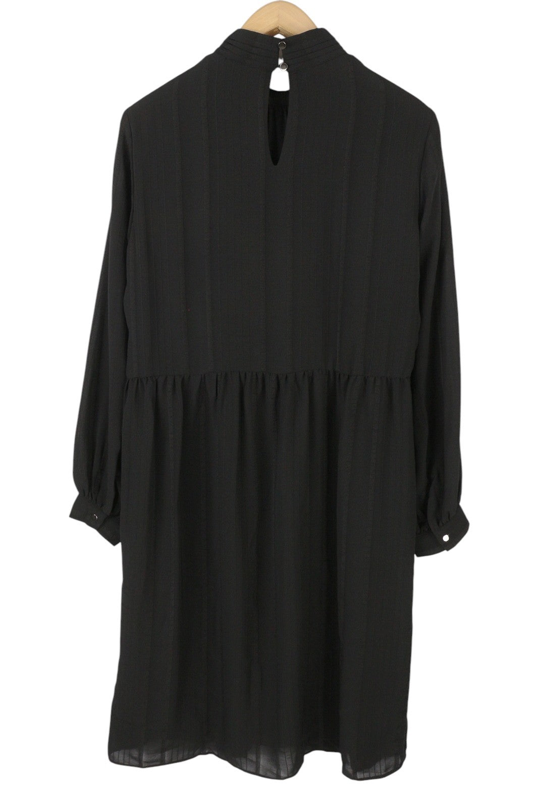 FRANSA Mastri 1 Women Dress S Black Oversized Mock Neck Long Sleeve Knee-Length