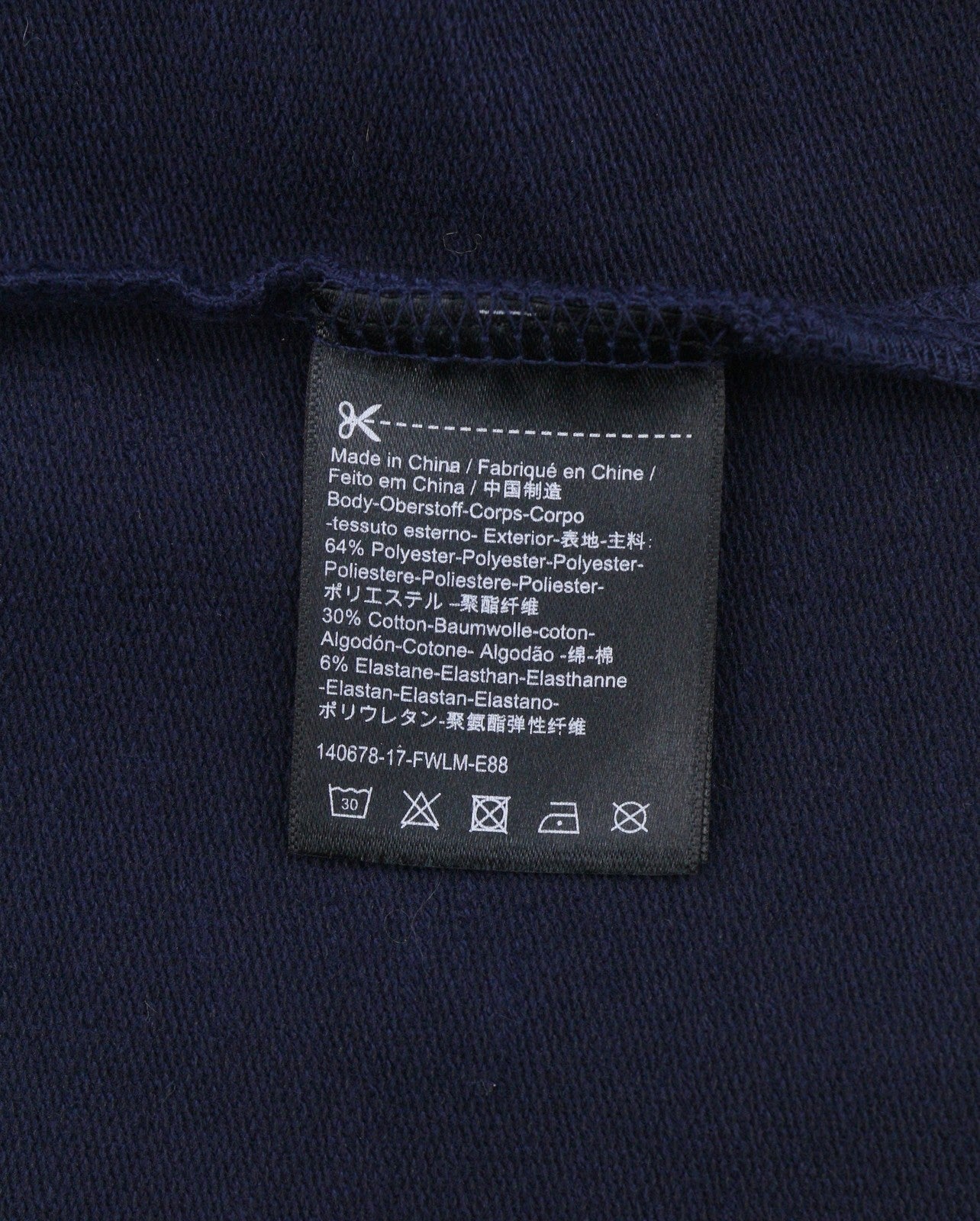 MAISON SCOTCH Women Dress S Dark Blue Crew Neck Long Sleeve Knee-Length