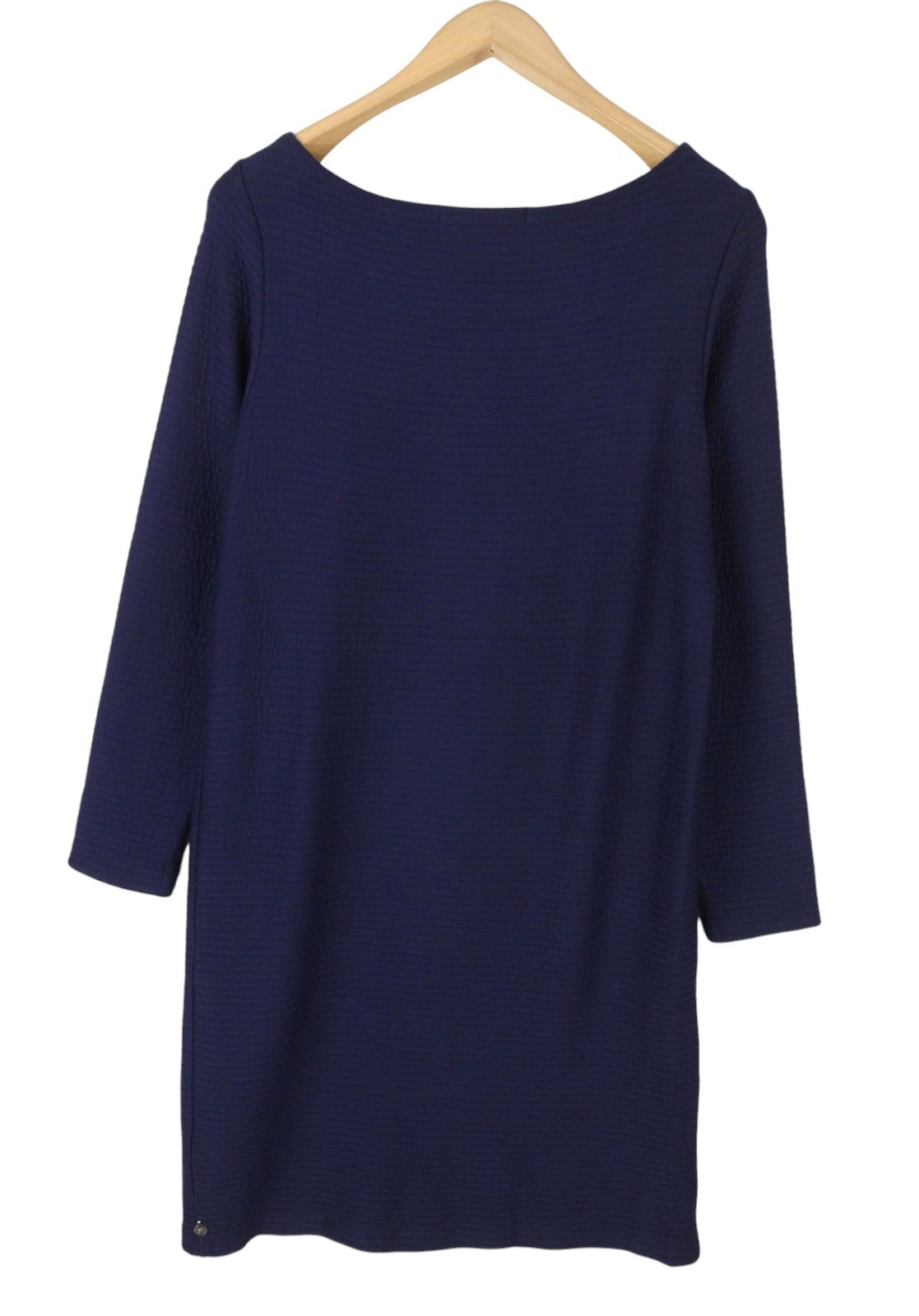 MAISON SCOTCH Women Dress S Dark Blue Embroidered Round Neck Long Sleeve