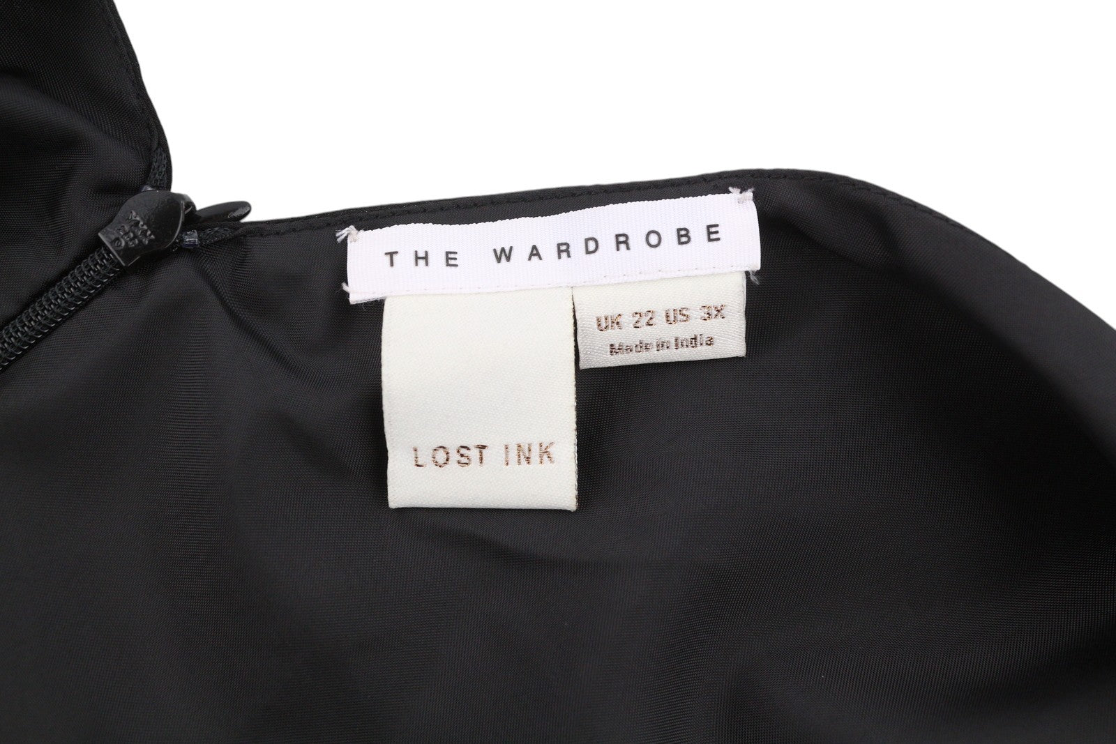 THE WARDROBE Lost Ink Women Dress EU50 Black Shiny Beads Belted Sleeveless Mini