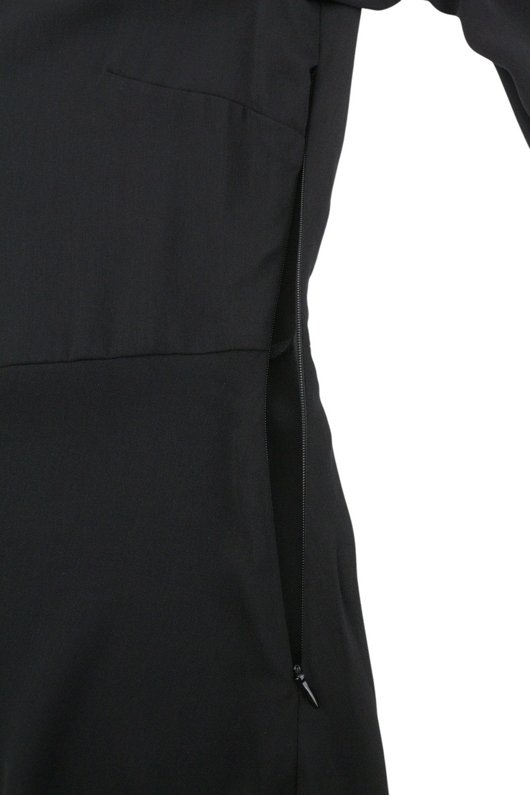 VILA Nalu L/S Women Dress EU36 S Black Half Button Long Sleeve Knee-Length