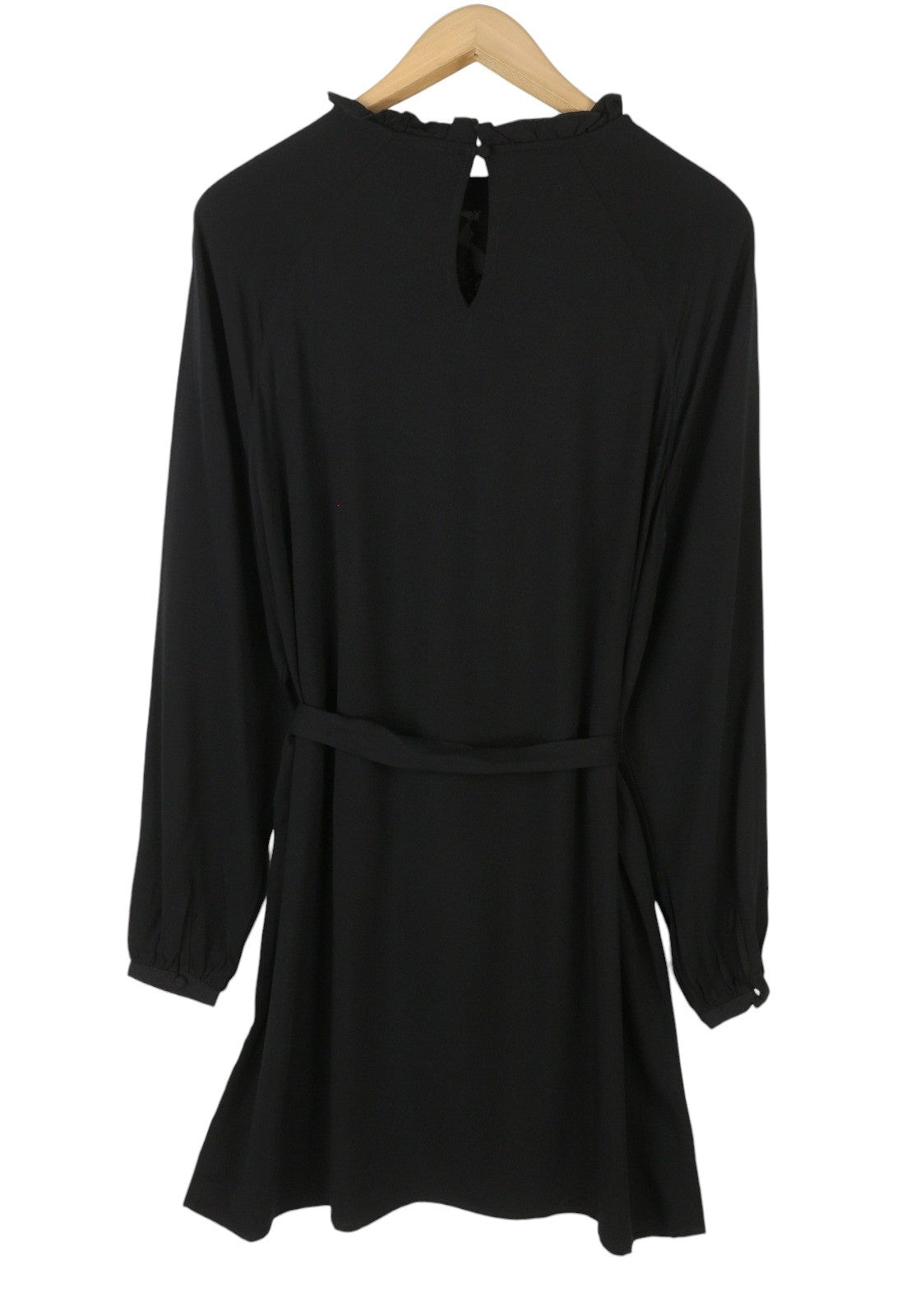 VILA Suvita L/S Lace Women Dress EU40 L Tall Black Belted Long Sleeve Mini