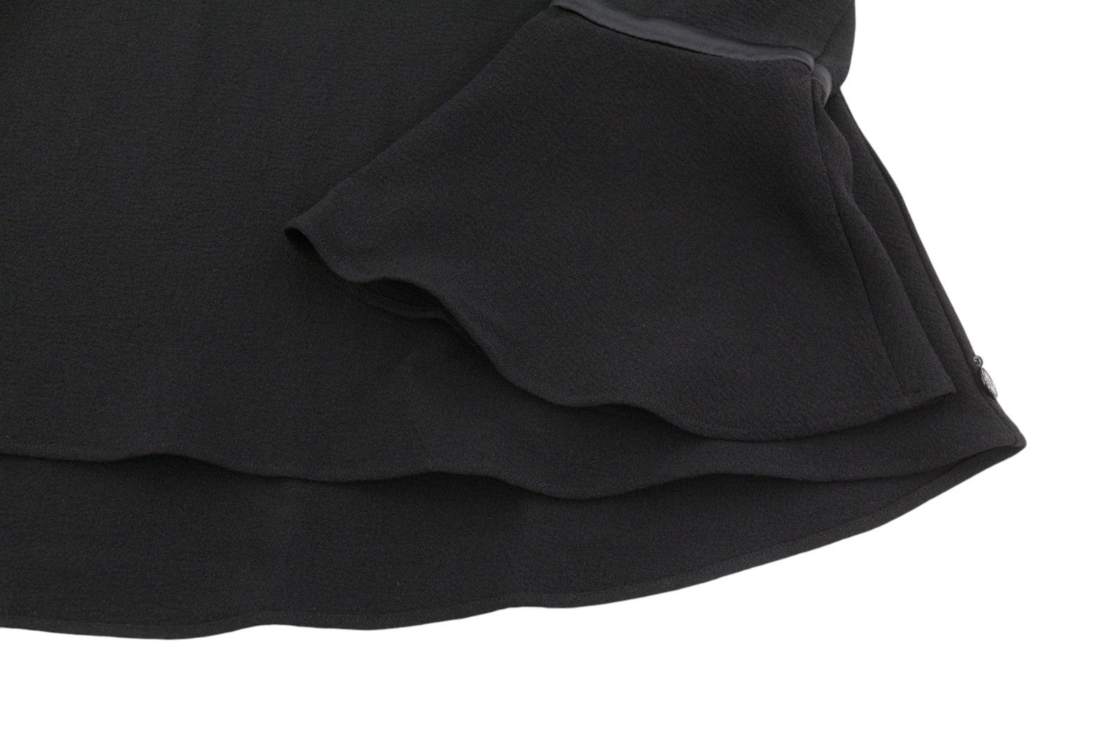 MAISON SCOTCH Women Dress XS Black V-Neck Flare Bell Long Sleeved Knee-Length