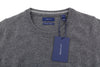 GANT Superfine Lambswool C-Neck Women Jumper S Dark Grey Melange Knit Top