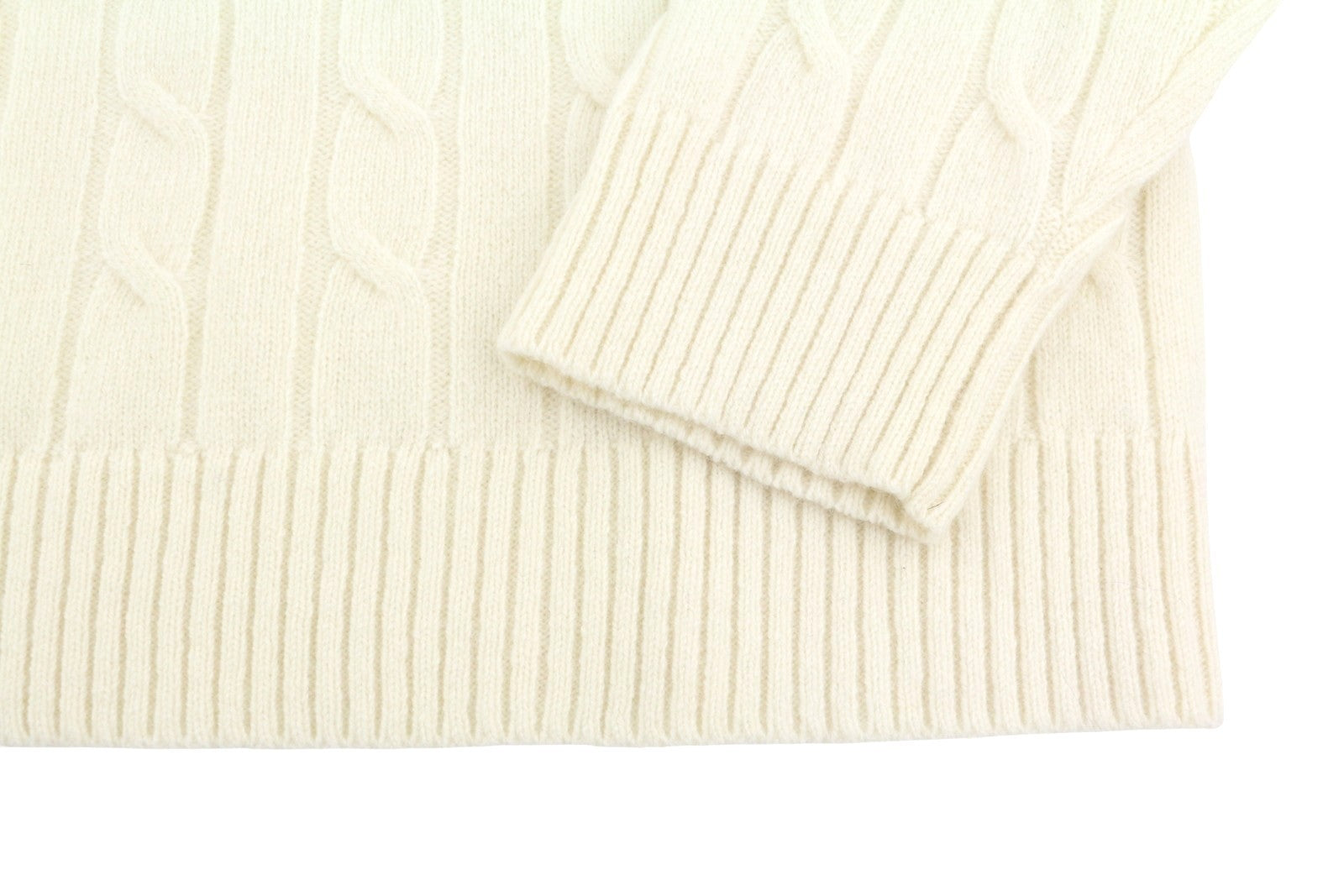 GANT Lambswool Cable C-Neck Women Jumper L Cream Soft Knit Pull On
