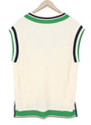 Waistcoat Striped Rib Knit Vest