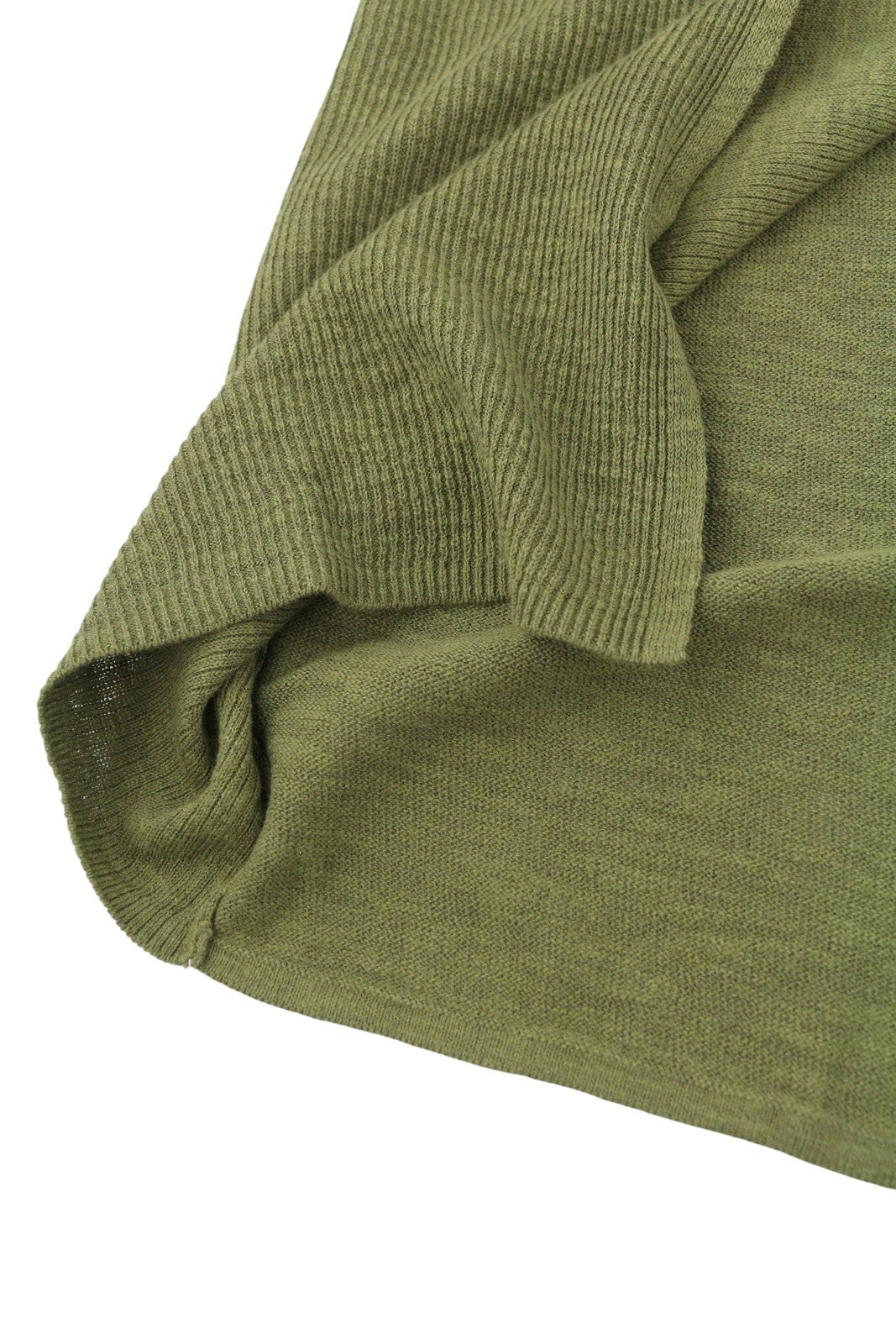 GANT Ribbed Rugger Women Dress M Utility Green Melange Linen Blend Polo