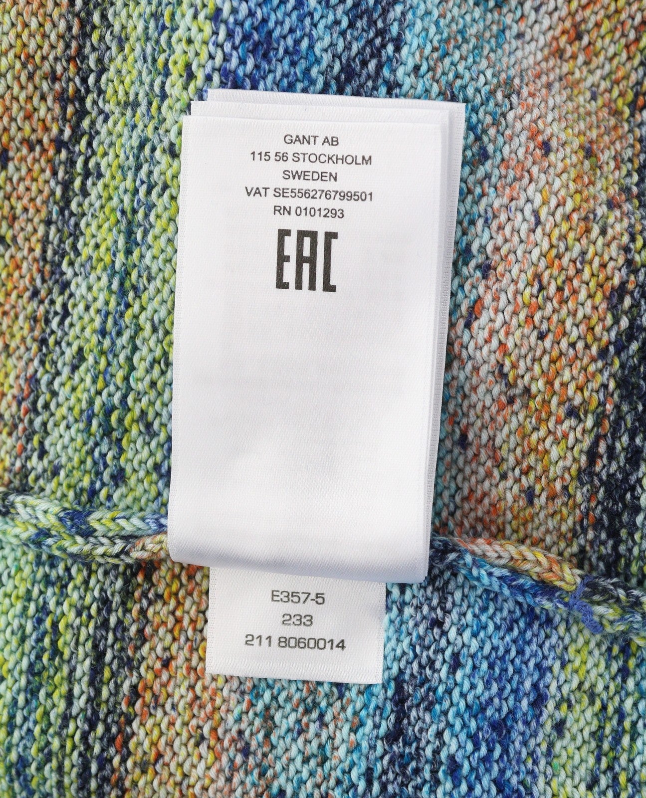 GANT Space Dyed C-Neck Men Jumper 2XL Multicolour Knit Pull On