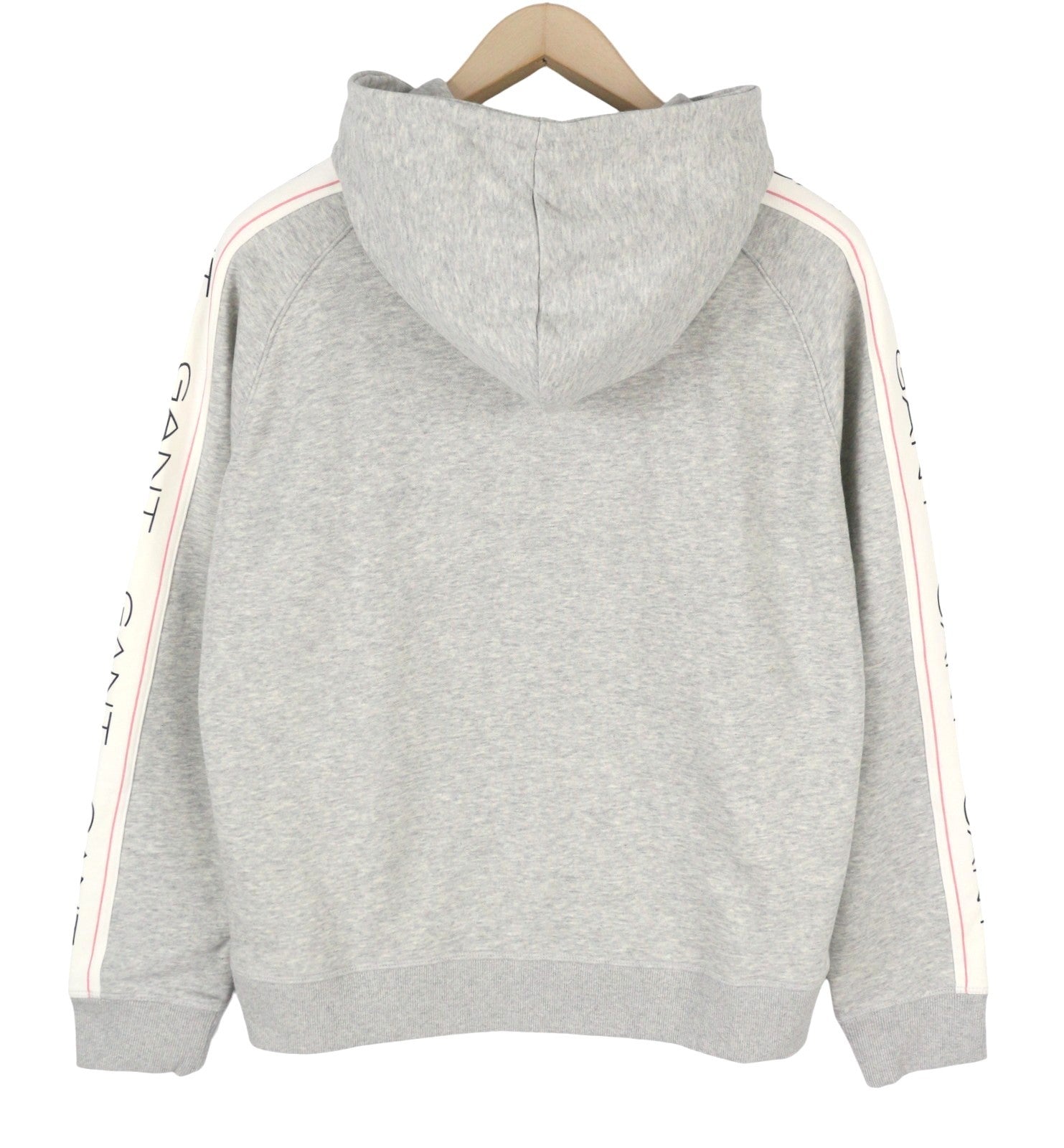 GANT Archive Sweat Zip Hood Women Hoodie XL Light Grey Melange Zip Logo