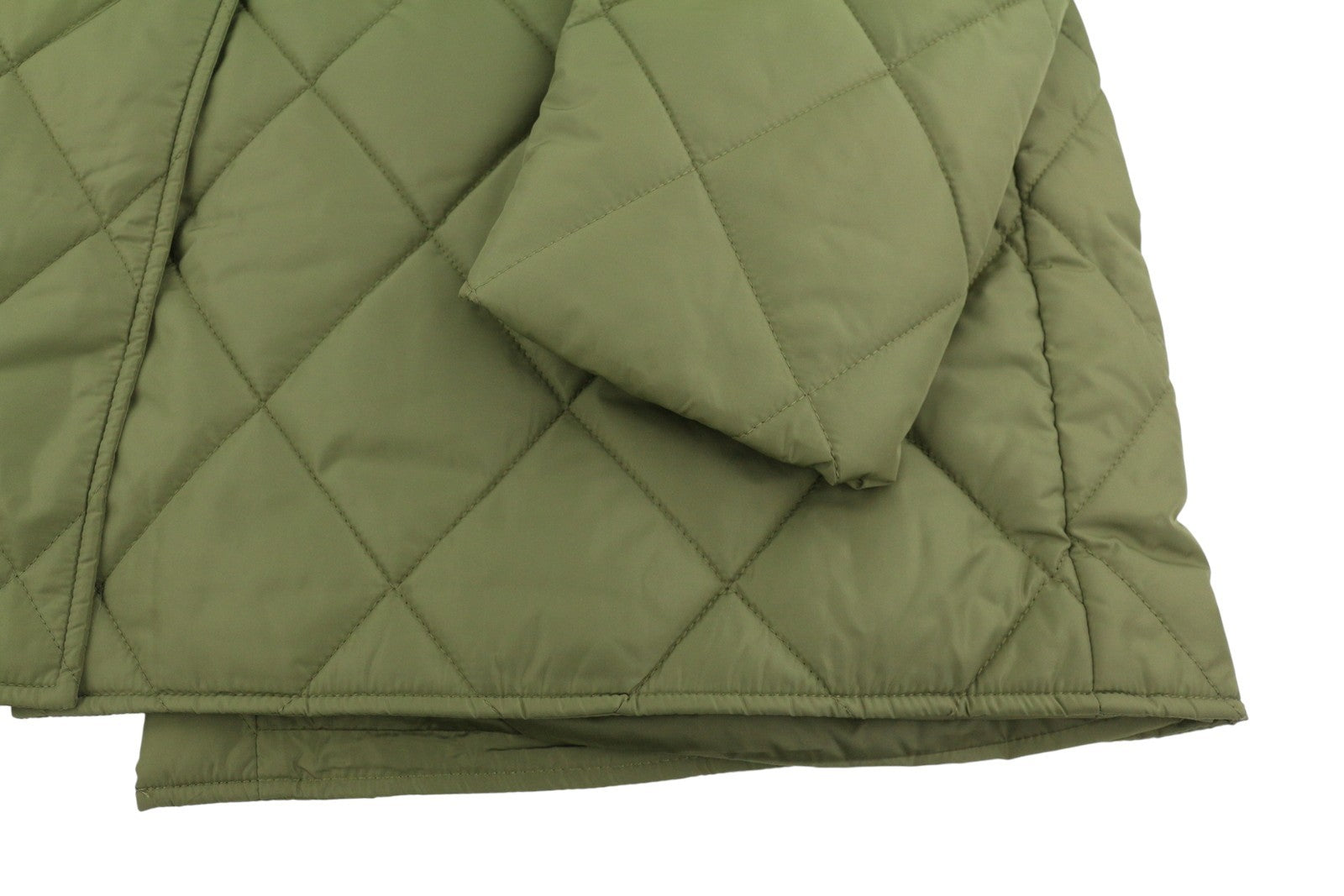 GANT Quilted Women Jacket XL Hunter Green Belted Padded Mid Coat