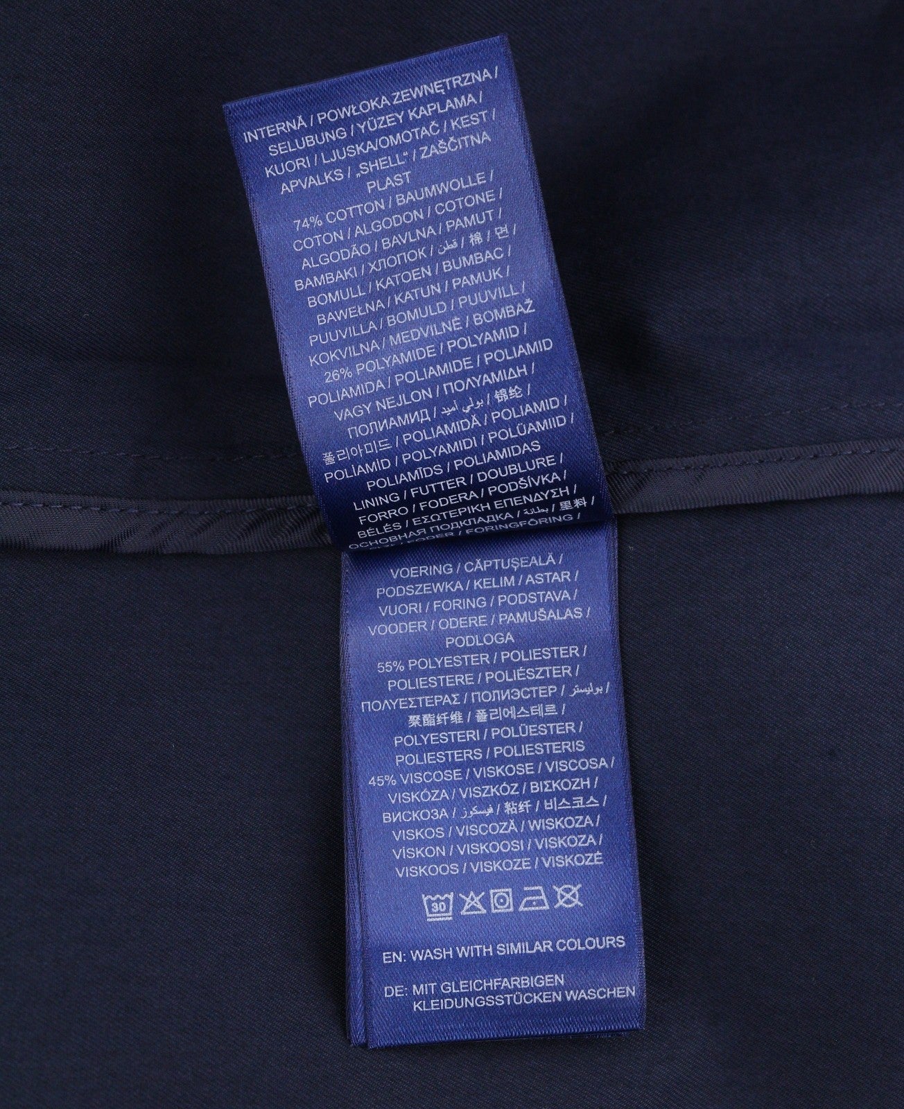 GANT Trench Coat Women Jacket M Evening Blue Belted Double Coat