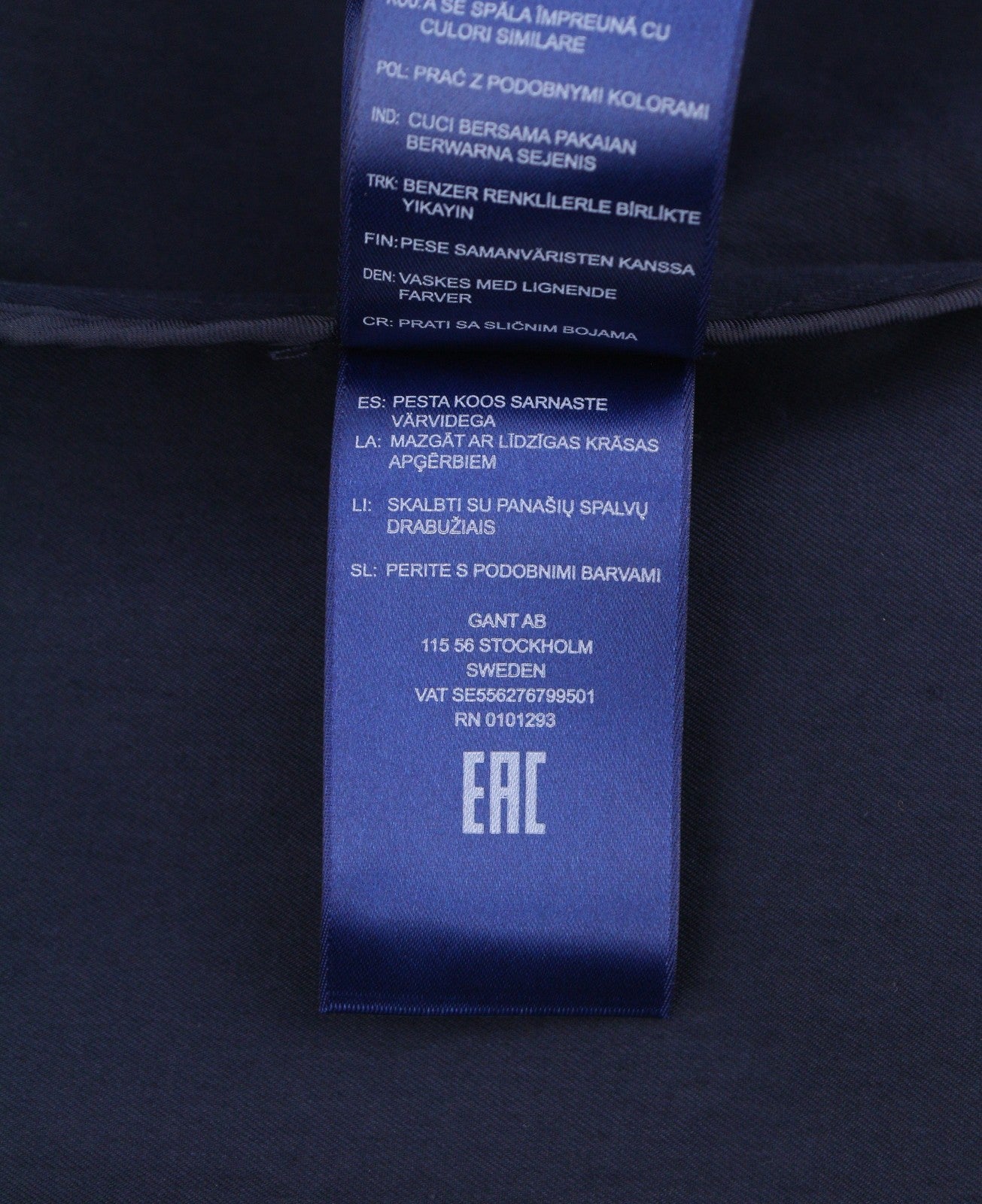 GANT Trench Coat Women Jacket M Evening Blue Belted Double Coat
