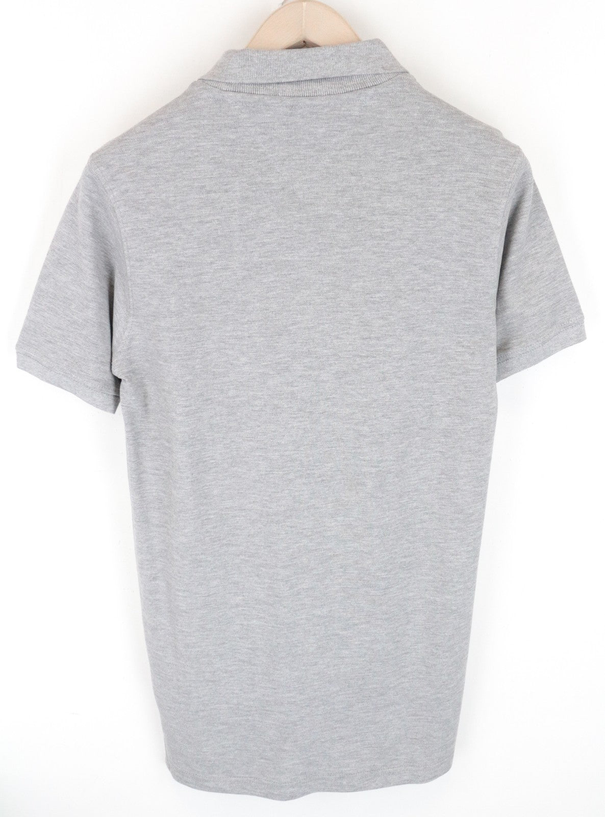 Tommy Jeans Men T-Shirt L Grey Logo Pure Cotton Short Sleeve Polo